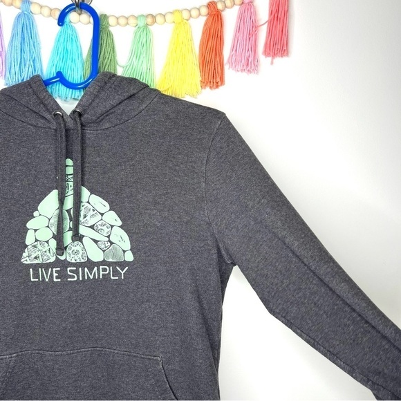 Patagonia Gray W's Live Simply Summit Stones Midweight Hooded Sweatshirt Small - Picture 4 of 12